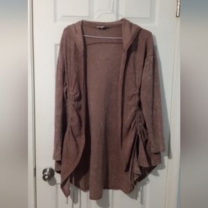 Way Beyoung Brown Hooded Cardigan